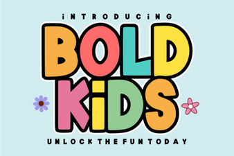 Creative & Bold Fonts for Kids' Projects