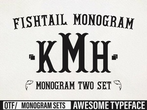 Elevate Your Designs with Fishtail Monogram Fonts