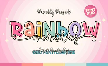 Rainbow Memories: a Font for Creative Projects