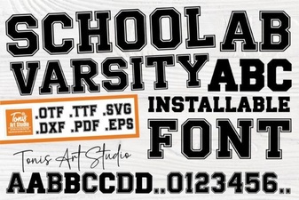 Design Projects Using School Varsity Font