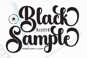 Black Sample Fonts for Creative Design Projects