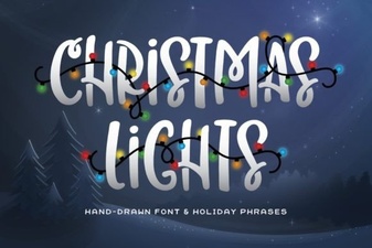 Creative Christmas Light Fonts for Festive Designs