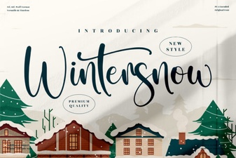 A Winter Snow Font for Seasonal Design Projects